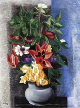 Still LIfe with Flowers Artwork by Moise Kisling