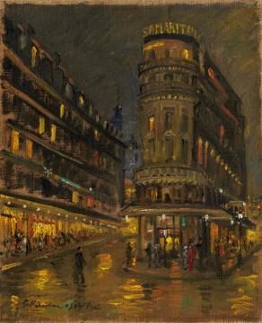 Paris at Night Artwork by Constantin Alexeevich Korovin