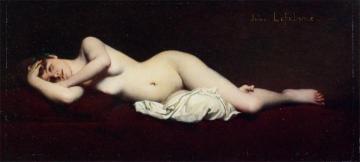 A Reclining Nude Artwork by Jules Joseph Lefebvre