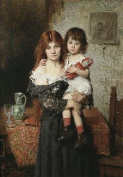 Mother and Daughter Artwork by Alexei Harlamoff