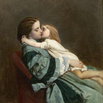 Motherly Love Artwork by Auguste Toulmouche