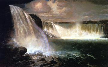 Niagara Falls Showing the Canadian and American Views Artwork by Gilbert Munger