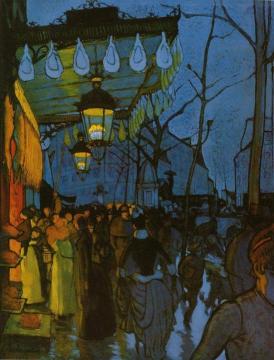 Avenue de Clichy, five Artwork by Louis Anquetin