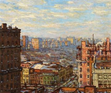View Of Central Park West From Carnegie Hall Artwork by Elmer Livingston MacRae