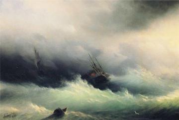 Ships in a Storm Artwork by Ivan Constantinovich Aivazovsky
