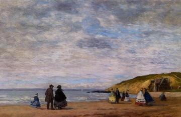 A Walk on the Beach Artwork by Eugène-Louis Boudin