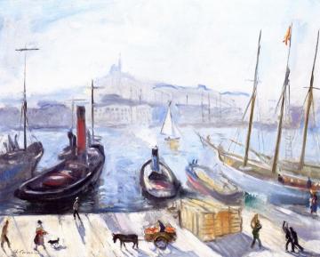 The Port of Marseille, Notre-Dame de la Garde Artwork by Charles Camoin