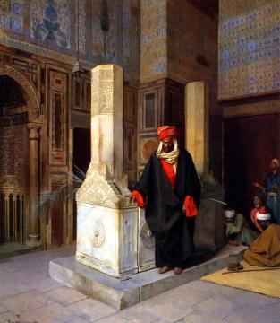 The Prayer At The Tomb Artwork by Ludwig Deutsch