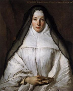 Elizabeth Throckmorton, Canoness of the Order of the Dames Augustines Anglaises Artwork by Nicolas de Largillierre