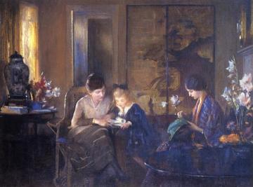 The Lesson Artwork by Edmund Tarbell