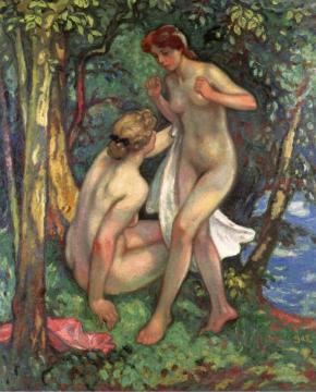 Two Bathers Artwork by Georges D'espagnat