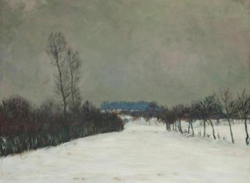 A Winter Landscape Artwork by František Kaván