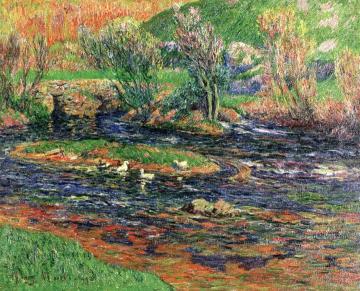The Old Bridte over the Aven, Finistere Artwork by Henry Moret