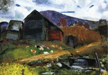 Old Barn in Shady Valley Artwork by George Wesley Bellows