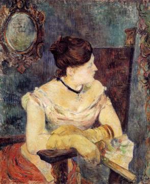 Madame Mette Gauguin in an Evening Dress Artwork by Paul Gauguin