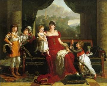 Portrait of Madame Clarke with Her Four Children Artwork by François-Xavier Fabre