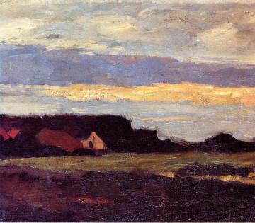 Landscape in Holland Artwork by Piet Mondrian