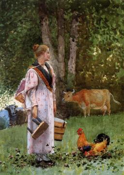 The Milk Maid Artwork by Winslow Homer