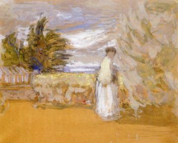 Woman in a Garden Artwork by Edouard Vuillard