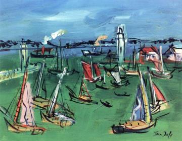 Entrance To The Port Of Honfleur Artwork by Jean Dufy