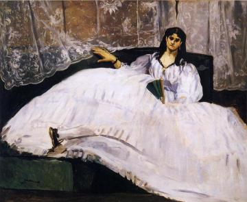 Baudelaire's Mistress, Reclining Artwork by Edouard Manet