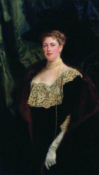 Portrait of a Lady in a Black Dress with a Lace Collar Artwork by Nikolai Petrovich Bogdanov-belsky