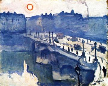The Seine at Pont-Neuf, Fog Effect Artwork by Albert Marquet