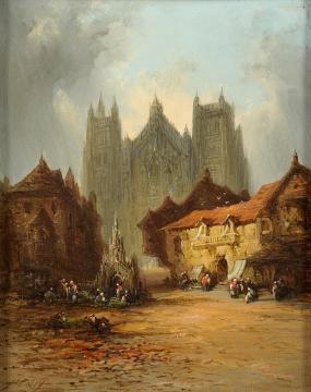 Medieval London Artwork by Henry John Foley