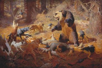 A Close Call Artwork by William Robinson Leigh