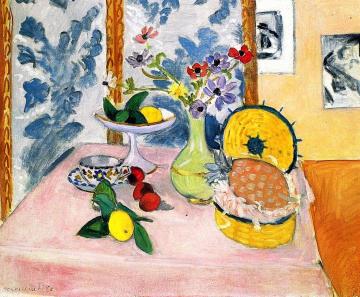Still Life, Pineapples, Fruit Bowl, Fruit, Vase Of Anemones Artwork by Henri Matisse