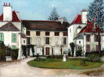The House of the Spanish Infante in Bourg-la-Reine Artwork by Maurice Utrillo