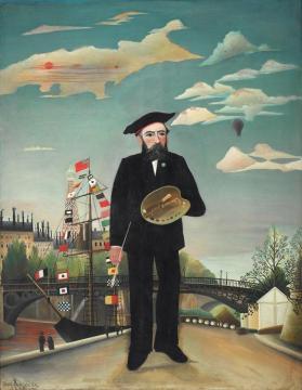 Myself, Landscape Portrait Artwork by Henri Rousseau