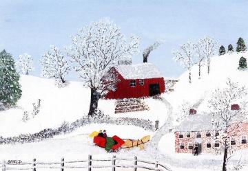 The Sugarhouse Artwork by Anna Mary Robertson Grandma Moses