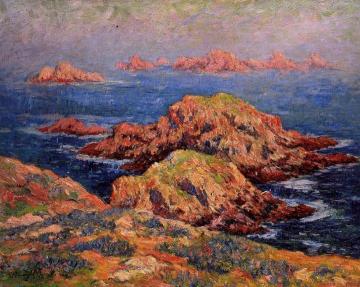 The Red Rocks at Ouessant Artwork by Henry Moret