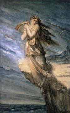 Sappho Leaping Into The Sea From The Leucadian Promontory Artwork by Theodore Chasseriau