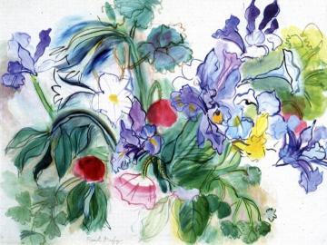 Bouquet Of Iris And Poppies Artwork by Raoul Dufy