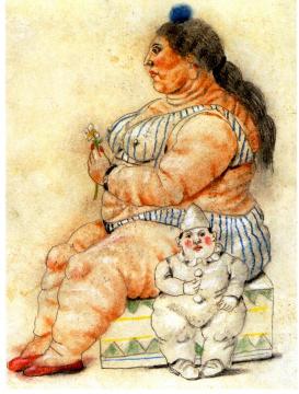 Fat Woman Artwork by Fernando Botero