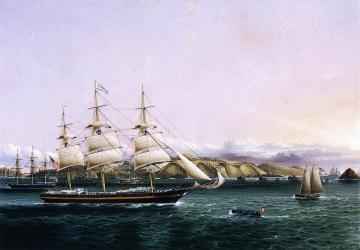 The "edward O'brien" Entering Port Artwork by James E. Buttersworth