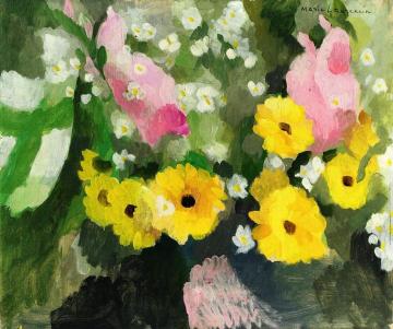 Bouquet of Flowers Artwork by Marie Laurencin