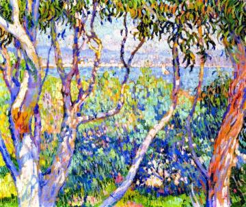 Eucalyptus, at Saint-Tropez Artwork by Theo van Rysselberghe