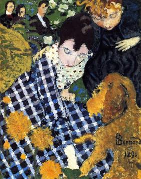 Woman With Dog Artwork by Pierre Bonnard