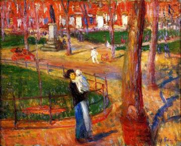 Mother and Baby, Washington Square Artwork by William James Glackens