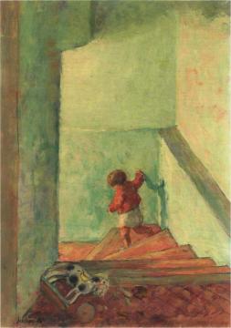 Child on the Stairs Artwork by Henri Lebasque