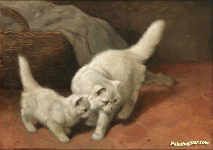 Cats and Ladybugs Artwork by Arthur Heyer