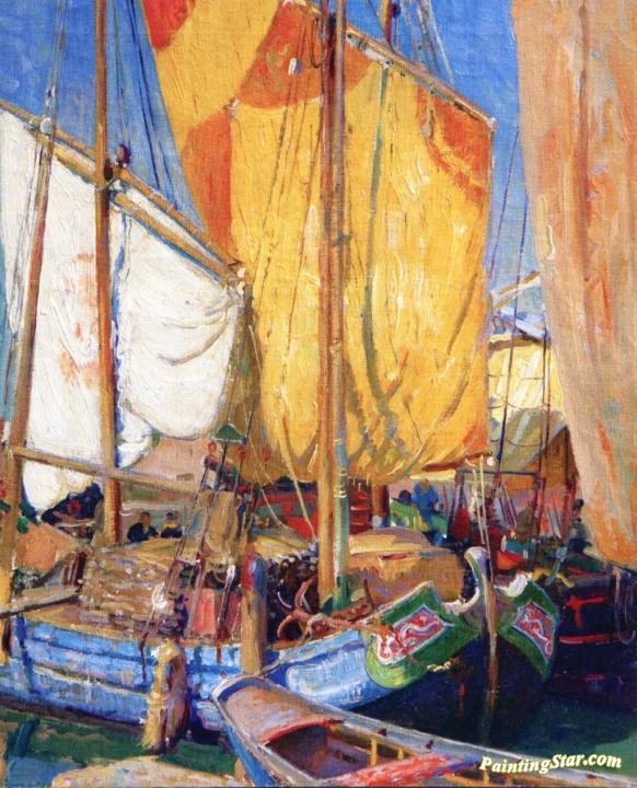 Venetian Sails Artwork by Aldro Thompson Hibbard