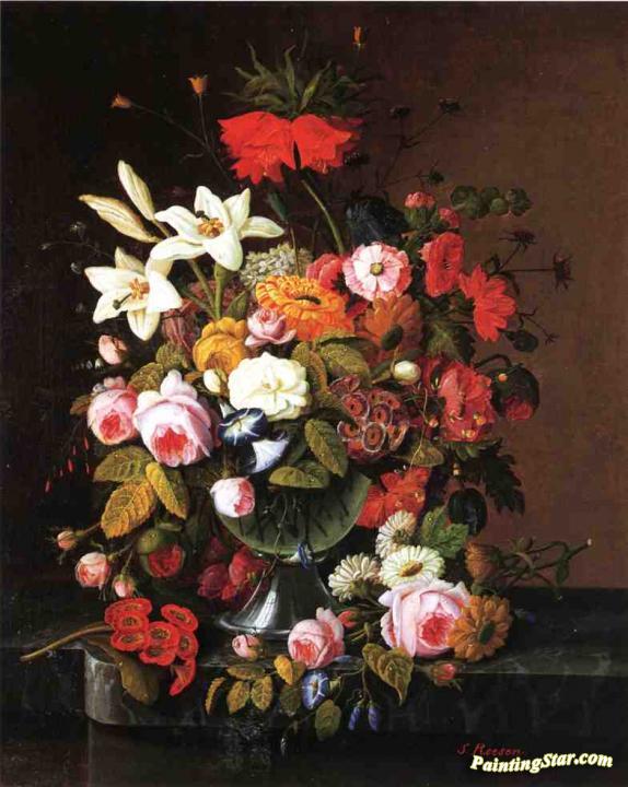 Floral Still Liife Artwork by Severin Roesen