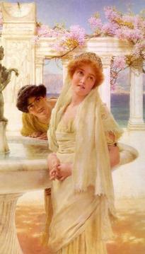 A Difference of Opinion Artwork by Sir Lawrence Alma Tadema