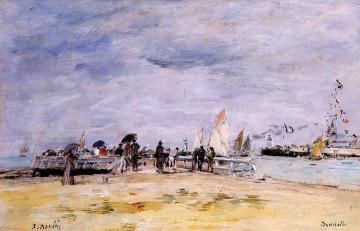 Deauville, the Jetty Artwork by Eugène-Louis Boudin