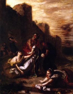 Disciples and Holy Women Carrying Away the Body of Saint Stephen Artwork by Eugène Delacroix