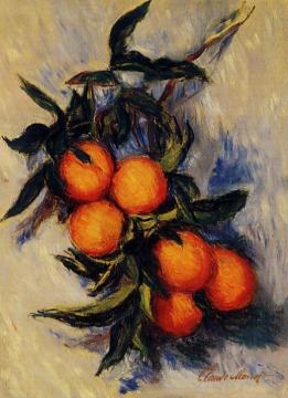 Orange Branch Bearing Fruit Artwork by Claude Oscar Monet